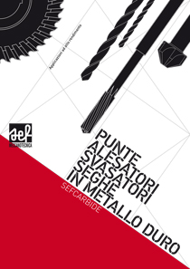 Catalogo Punte, Alesatori, Svasatori, Seghe in metallo duro CMDV2012